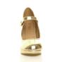 Gold AJVANI Gold High Heel Mary Jane Court Shoes, Image 6 of 6