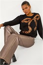 Black Bow Sequin Detail Knit Jumper, Image 1 of 5
