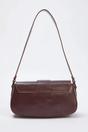 Brown Women's Mini Shoulder Bag with Belt Details, Image 4 of 4