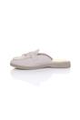 Light Grey AJVANI Light Grey Flat Slip On Open Back Loafers Mules, Image 3 of 4