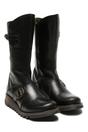 Black Womens Mid-Calf Platform Boots-MES2913, Image 2 of 6