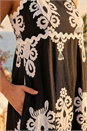 Black Paisley Ric Rac Maxi Dress, Image 4 of 4