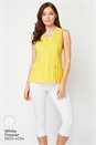 Yellow Sleeveless Crinkle Blouse, Image 5 of 8