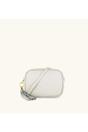 Light Grey The Tassel Light Grey Leather Crossbody Bag, Image 1 of 5