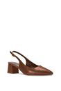 Brown 'Virelai' Shimmer Low Block Heels With Slingback, Image 2 of 6
