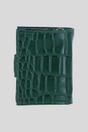 Green Real Leather RFID Protected Trifold Purse, Image 4 of 4