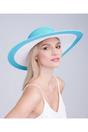 Turqouise Kacie - Wide Brim Straw Hat - Pale Turquoise, Image 1 of 3