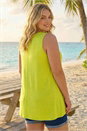 Lime Curve Swing V-Neck Vest Top, Image 3 of 4