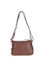 Brown 'Belfast' Compact Zip-Closure Leather Crossbody Bag, Image 4 of 5