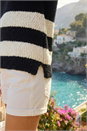 Black Stripe V-Neck Knit Vest, Image 4 of 4