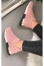 Pink iKrush Pink Jessi Slip On Sock Wedge Trainers, Image 4 of 8