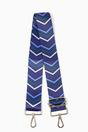 Blue Chevron Print Wide Bag Strap, Image 1 of 2