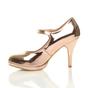 Rose Gold High Heel Mary Jane CourtShoes, Image 3 of 6