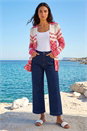 Cerise Colour Block Spacedye Knit Cardigan, Image 2 of 4