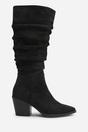 Black Drelia Ruched Western Knee High Boot, Image 1 of 4