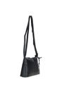 Black 'Dublin' Elegant Real Leather Crossbody Bag, Image 4 of 5