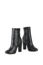 Black XY LONDON Black 'Margot' Block High Heeled Zip-up Stretch Sock Ankle Boots, Image 4 of 5