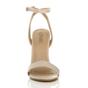 Natural AJVANI Natural High Heel Ankle Strap Barely There Sandals, Image 6 of 6