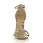 Beige AJVANI Beige High Block Heel Ankle Strap Sandals, Image 6 of 6