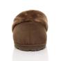 Brown AJVANI Brown Faux Fur Lined Slip On Memory Foam Mules Slippers, Image 5 of 5