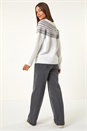 Ivory  Pearl Embellished Printed Jumper, Image 3 of 5