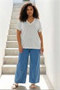 Ivory Curve Sparkly Knit Top, Image 1 of 4