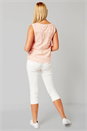 Light Pink Embroidered Sleeveless Button Blouse, Image 2 of 4