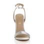 Silver AJVANI Silver Ankle Strap Barely There High Heeled Sandals, Image 5 of 5