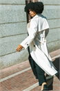 Cream  Textured Premium Belted Smart Coat, Image 9 of 9
