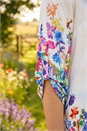 Ivory  Floral Border Print Tunic Top, Image 4 of 4