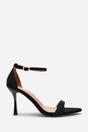 Black 'Indira' Suede Sparkling Heeled Sandals, Image 2 of 6