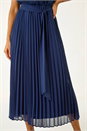 Navy  Lace Detail Wrap Midi Dress, Image 5 of 5