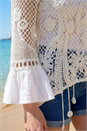 Ivory  Dusk Floral Crochet Top, Image 4 of 4