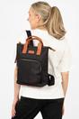 Black Plain Top Handle Foldable Backpack, Image 2 of 4