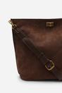 Brown 'Fern' Suede Shoulder Bag with Turn Lock, Image 5 of 5
