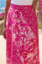 Pink Vivid Multi Floral Print A-Line Skirt, Image 4 of 4