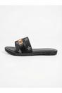 Black 3694 Black Amber Patterned Slider Sandals, Image 7 of 8