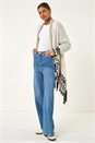 Ivory  Fluffy Fringe Poncho, Image 3 of 5