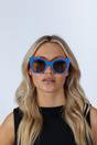 Pink Oversized Round Cat-Eye Sunglasses, Image 5 of 7