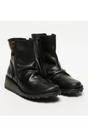 Black Womens Leather Heel Ankle Boots - Mon944, Image 2 of 8