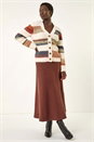 Ivory  Stripe Buttoned Knit Cardigan, Image 3 of 7