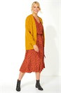 Rust Polka Dot Midi Tea Dress, Image 4 of 5