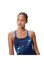 Navy Blue Medley One Piece Swimsuit, Image 4 of 5