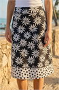 Black Floral Star A-Line Skirt, Image 4 of 4