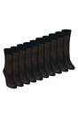 Black 10 Pack Ladies Ankle High Pop Socks 15 Denier Lightweight Sheer Socks, Image 1 of 3