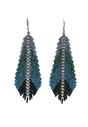 Blue Feather Crystals Studded Earrings, Image 1 of 5