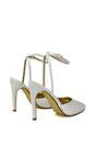 Ivory XY LONDON Ivory 'Liliane' 2 Part Pointed Toe Satin Shoes Stiletto Heel, Image 3 of 5