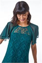 Green Lace Chiffon Sleeve Shell Top, Image 5 of 5