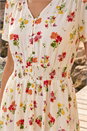 Ivory  Floral Print Buttoned Midi Dress, Image 4 of 4