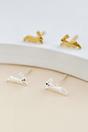 Silver Sterling Silver Bunny Rabbits Stud Earrings, Image 1 of 3